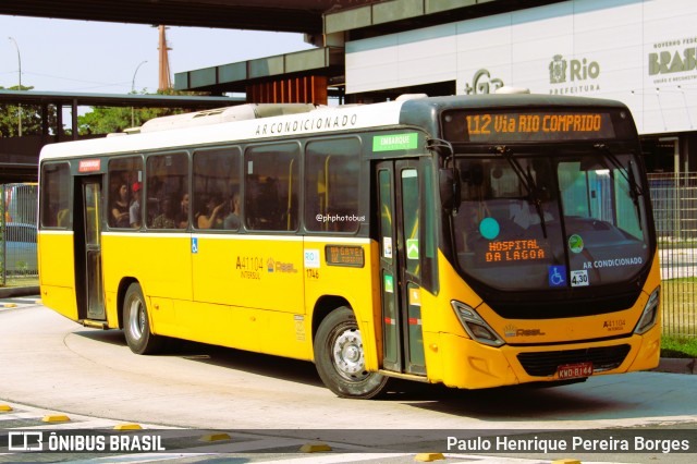 Real Auto Ônibus A41104 na cidade de Rio de Janeiro, Rio de Janeiro, Brasil, por Paulo Henrique Pereira Borges. Número da foto: #12480207.