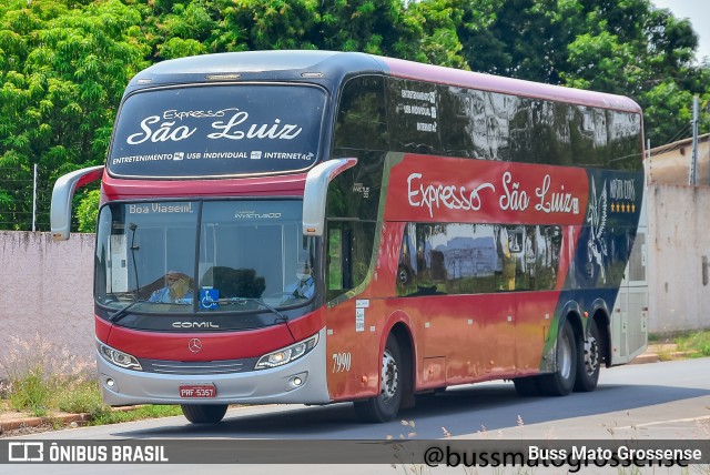 Expresso São Luiz 7990 na cidade de Cuiabá, Mato Grosso, Brasil, por Buss Mato Grossense. Número da foto: #12480253.