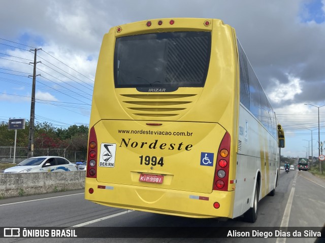 Viação Nordeste 1994 na cidade de Parnamirim, Rio Grande do Norte, Brasil, por Alison Diego Dias da Silva. Número da foto: #12478792.