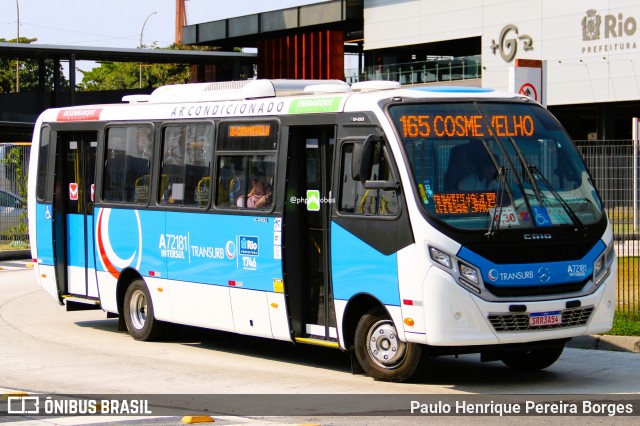 Transurb A72181 na cidade de Rio de Janeiro, Rio de Janeiro, Brasil, por Paulo Henrique Pereira Borges. Número da foto: #12479964.