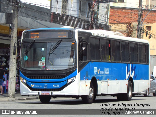 Viação Verdun B71053 na cidade de Rio de Janeiro, Rio de Janeiro, Brasil, por Andrew Campos. Número da foto: #12477795.