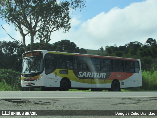 Saritur - Santa Rita Transporte Urbano e Rodoviário 0101 na cidade de Carandaí, Minas Gerais, Brasil, por Douglas Célio Brandao. Número da foto: #12480180.