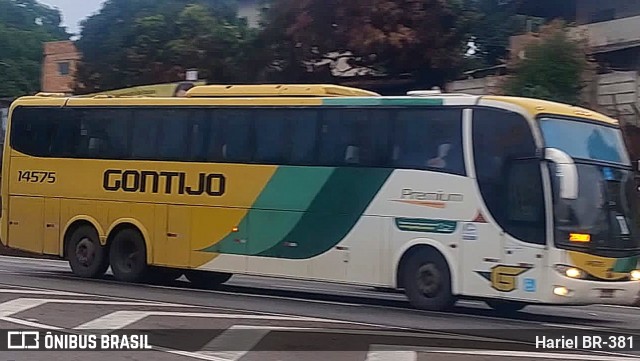 Empresa Gontijo de Transportes 14575 na cidade de Betim, Minas Gerais, Brasil, por Hariel BR-381. Número da foto: #12482446.