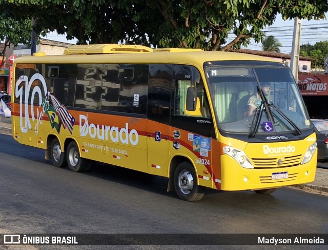 Dourado Transporte e Turismo 102024 na cidade de Paço do Lumiar, Maranhão, Brasil, por Madyson Almeida. Número da foto: #12482624.