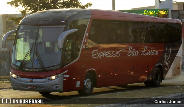 Expresso São Luiz 7620 na cidade de Goiânia, Goiás, Brasil, por Carlos Júnior. Número da foto: #12481545.