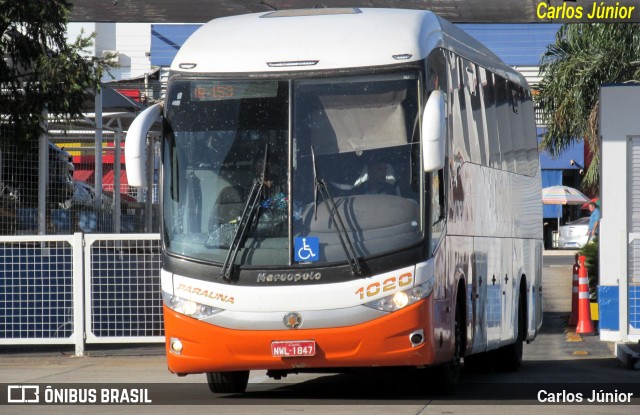 Viação Paraúna 1020 na cidade de Goiânia, Goiás, Brasil, por Carlos Júnior. Número da foto: #12481597.