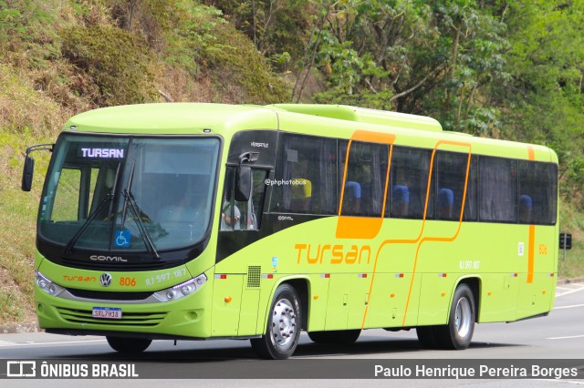 Tursan - Turismo Santo André 806 na cidade de Piraí, Rio de Janeiro, Brasil, por Paulo Henrique Pereira Borges. Número da foto: #12480944.