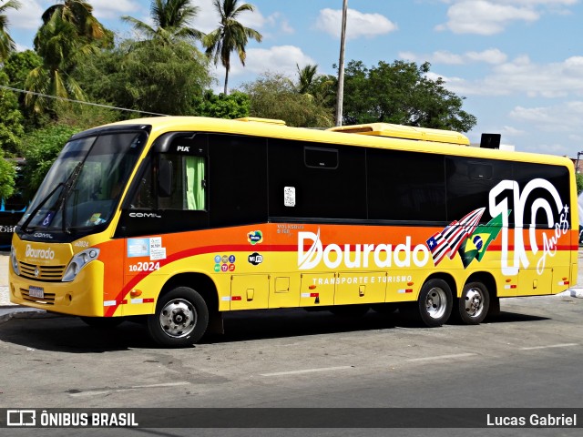 Dourado Transporte e Turismo 102024 na cidade de Canindé, Ceará, Brasil, por Lucas Gabriel. Número da foto: #12481452.