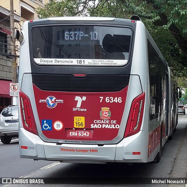 Viação Gatusa Transportes Urbanos 7 6346 na cidade de São Paulo, São Paulo, Brasil, por Michel Nowacki. Número da foto: #12485614.