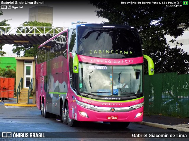 Viação Garcia 8704 na cidade de São Paulo, São Paulo, Brasil, por Gabriel Giacomin de Lima. Número da foto: #12484791.