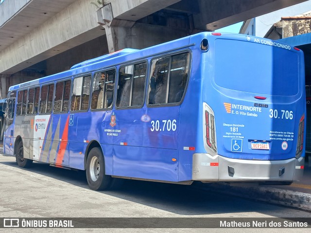 Empresa de Ônibus Vila Galvão 30.706 na cidade de São Paulo, São Paulo, Brasil, por Matheus Neri dos Santos. Número da foto: #12485836.
