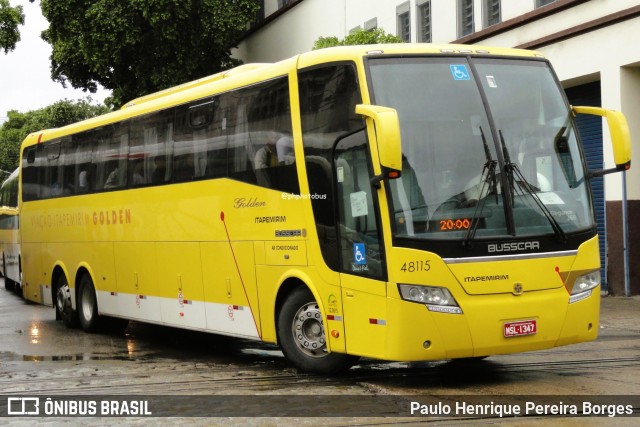 Viação Itapemirim 48115 na cidade de Rio de Janeiro, Rio de Janeiro, Brasil, por Paulo Henrique Pereira Borges. Número da foto: #12484879.