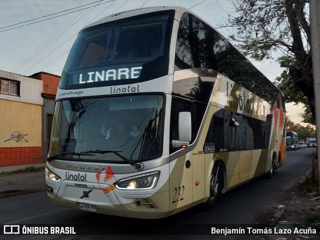 Buses Linatal 232 na cidade de Estación Central, Santiago, Metropolitana de Santiago, Chile, por Benjamín Tomás Lazo Acuña. Número da foto: #12485885.