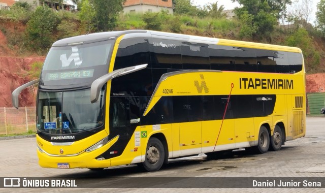 Viação Nova Itapemirim 40246 na cidade de Guarapari, Espírito Santo, Brasil, por Daniel Junior Sena. Número da foto: #12485867.