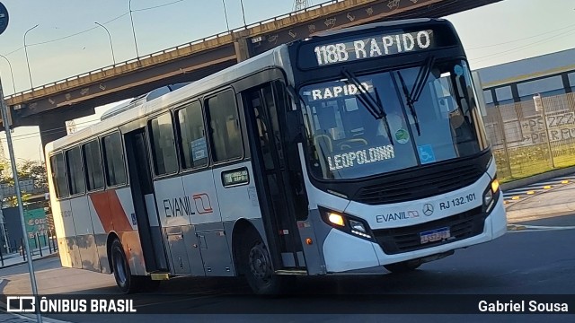 Evanil Transportes e Turismo RJ 132.101 na cidade de Rio de Janeiro, Rio de Janeiro, Brasil, por Gabriel Sousa. Número da foto: #12487154.