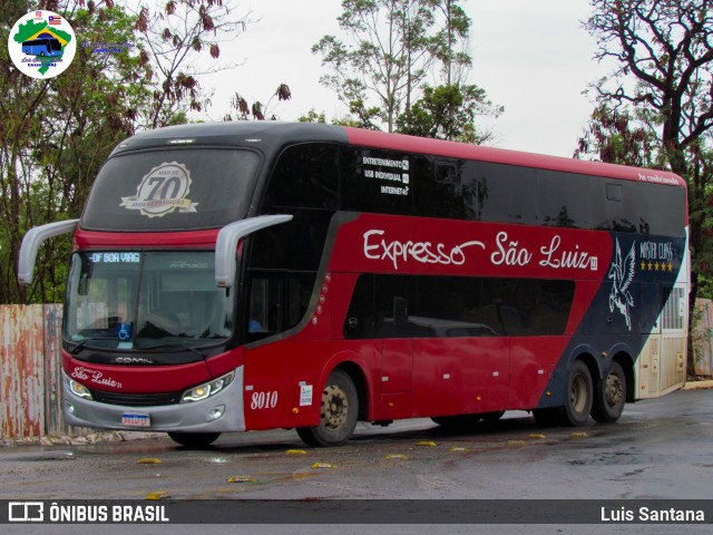 Expresso São Luiz 8010 na cidade de Brasília, Distrito Federal, Brasil, por Luis Santana. Número da foto: #12487810.