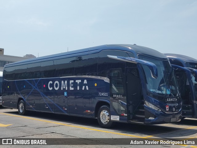 Viação Cometa 724511 na cidade de São Paulo, São Paulo, Brasil, por Adam Xavier Rodrigues Lima. Número da foto: #12486780.