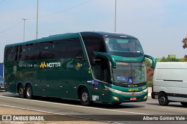 Viação Motta 18019 na cidade de São Paulo, São Paulo, Brasil, por Alberto Gomes Vale. Número da foto: #12487531.