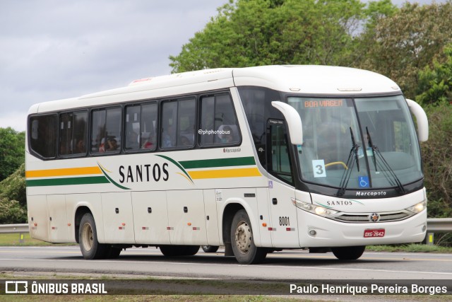 Viação Santos 8001 na cidade de Barra do Piraí, Rio de Janeiro, Brasil, por Paulo Henrique Pereira Borges. Número da foto: #12487220.
