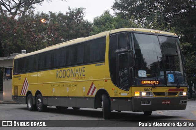 Viação Itapemirim 6801 na cidade de São Paulo, São Paulo, Brasil, por Paulo Alexandre da Silva. Número da foto: #12487446.