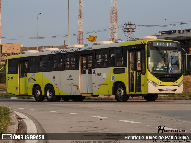 Itajaí Transportes Coletivos 2070 na cidade de Campinas, São Paulo, Brasil, por Henrique Alves de Paula Silva. Número da foto: #12489602.