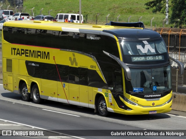 Viação Nova Itapemirim 40816 na cidade de Aparecida, São Paulo, Brasil, por Gabriel Oliveira Caldas da Nobrega. Número da foto: #12488146.