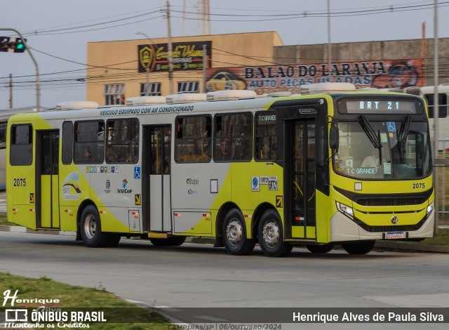 Itajaí Transportes Coletivos 2075 na cidade de Campinas, São Paulo, Brasil, por Henrique Alves de Paula Silva. Número da foto: #12489601.