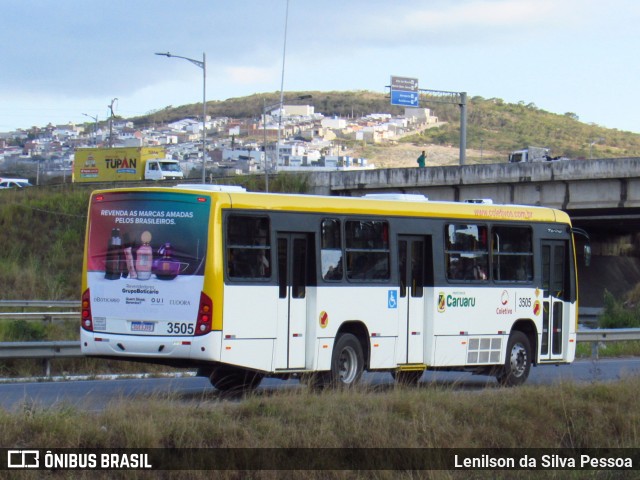Coletivo Transportes 3505 na cidade de Caruaru, Pernambuco, Brasil, por Lenilson da Silva Pessoa. Número da foto: #12489277.
