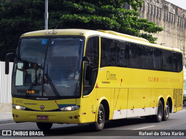 Viação Itapemirim 8705 na cidade de Rio de Janeiro, Rio de Janeiro, Brasil, por Rafael da Silva Xarão. Número da foto: #12489239.