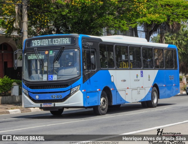 VB Transportes e Turismo 1240 na cidade de Campinas, São Paulo, Brasil, por Henrique Alves de Paula Silva. Número da foto: #12489585.