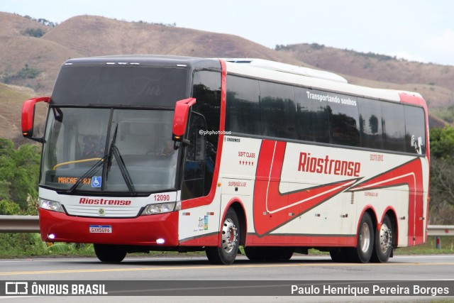 Riostrense Turismo 12090 na cidade de Barra do Piraí, Rio de Janeiro, Brasil, por Paulo Henrique Pereira Borges. Número da foto: #12489022.
