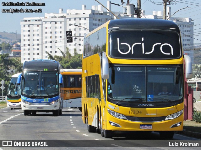 Brisa Ônibus 17204 na cidade de Juiz de Fora, Minas Gerais, Brasil, por Luiz Krolman. Número da foto: #12489952.