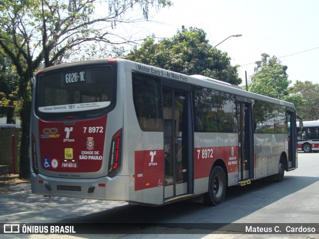 Transwolff Transportes e Turismo 7 8972 na cidade de São Paulo, São Paulo, Brasil, por Mateus C.  Cardoso. Número da foto: #12492117.