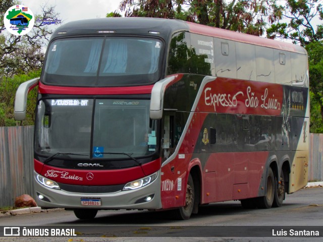 Expresso São Luiz 10210 na cidade de Brasília, Distrito Federal, Brasil, por Luis Santana. Número da foto: #12490022.