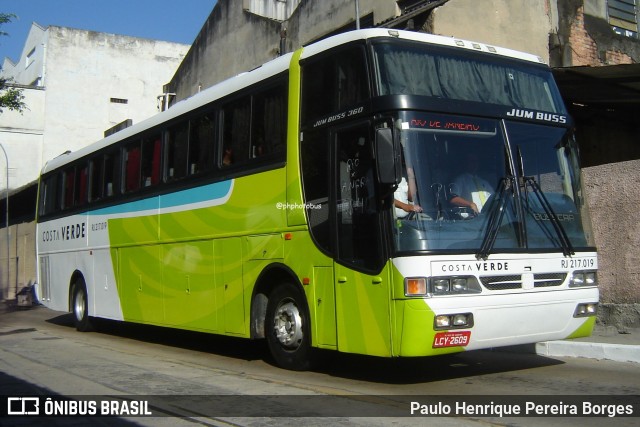 Costa Verde Transportes RJ 217.019 na cidade de Rio de Janeiro, Rio de Janeiro, Brasil, por Paulo Henrique Pereira Borges. Número da foto: #12491755.