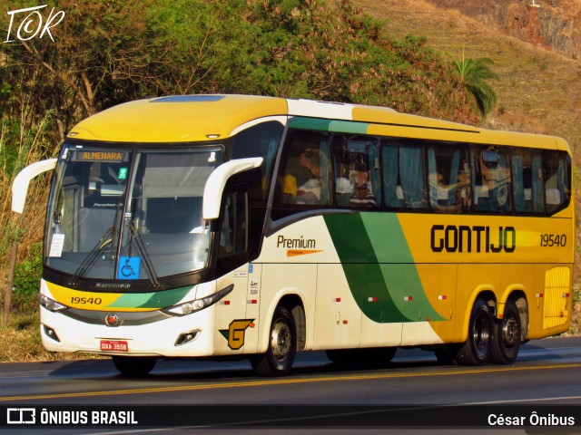 Empresa Gontijo de Transportes 19540 na cidade de Belo Horizonte, Minas Gerais, Brasil, por César Ônibus. Número da foto: #12491821.