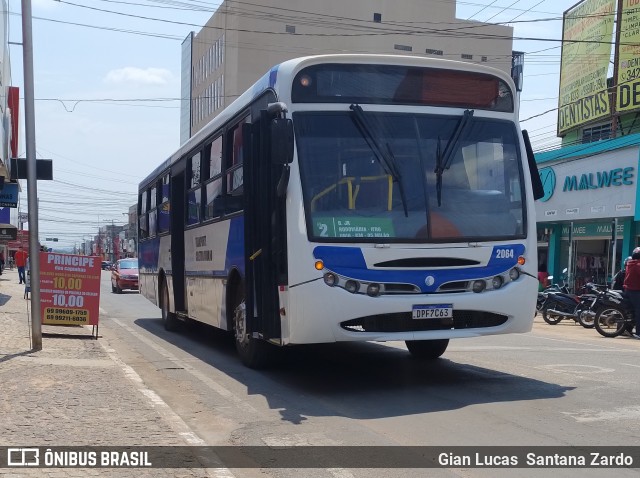 Transvida Transporte Coletivo 2064 na cidade de Ji-Paraná, Rondônia, Brasil, por Gian Lucas  Santana Zardo. Número da foto: #12492345.