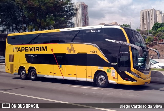 Viação Nova Itapemirim 40986 na cidade de São Paulo, São Paulo, Brasil, por Diego Cardoso da Silva. Número da foto: #12491155.
