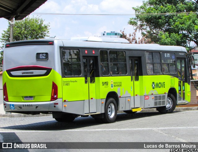 Milênio Transportes 11401 na cidade de Belo Horizonte, Minas Gerais, Brasil, por Lucas de Barros Moura. Número da foto: #12494098.