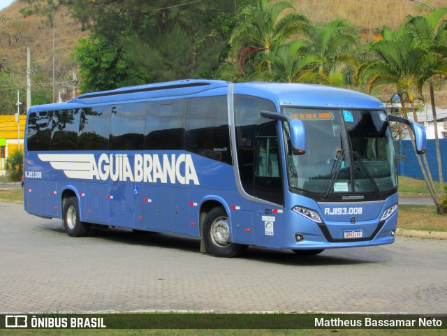 Viação Águia Branca RJ 193.008 na cidade de Três Rios, Rio de Janeiro, Brasil, por Mattheus Bassamar Neto. Número da foto: #12494761.