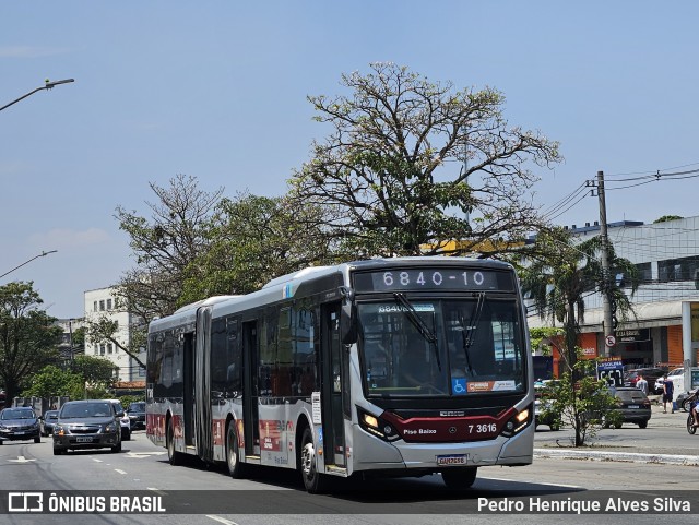 Viação Metrópole Paulista - Zona Sul 7 3616 na cidade de São Paulo, São Paulo, Brasil, por Pedro Henrique Alves Silva. Número da foto: #12494757.