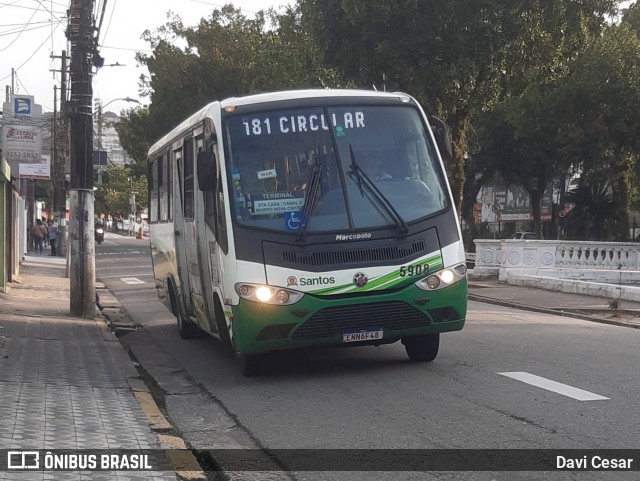 Viação Piracicabana Santos 5908 na cidade de Santos, São Paulo, Brasil, por Davi Cesar. Número da foto: #12493996.