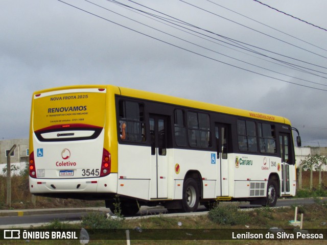 Coletivo Transportes 3545 na cidade de Caruaru, Pernambuco, Brasil, por Lenilson da Silva Pessoa. Número da foto: #12493764.