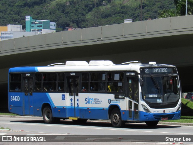 Transporte Coletivo Estrela 34430 na cidade de Florianópolis, Santa Catarina, Brasil, por Shayan Lee. Número da foto: #12492982.
