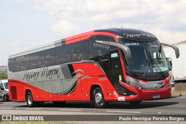 Empresa de Ônibus Pássaro Marron 5506 na cidade de Roseira, São Paulo, Brasil, por Paulo Henrique Pereira Borges. Número da foto: #12493930.
