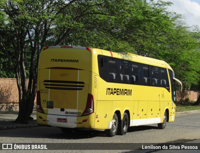 Viação Itapemirim 60071 na cidade de Caruaru, Pernambuco, Brasil, por Lenilson da Silva Pessoa. Número da foto: #12494244.
