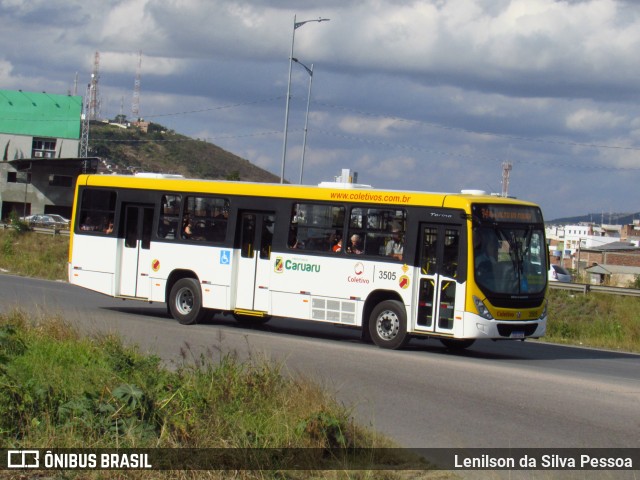 Coletivo Transportes 3505 na cidade de Caruaru, Pernambuco, Brasil, por Lenilson da Silva Pessoa. Número da foto: #12493771.