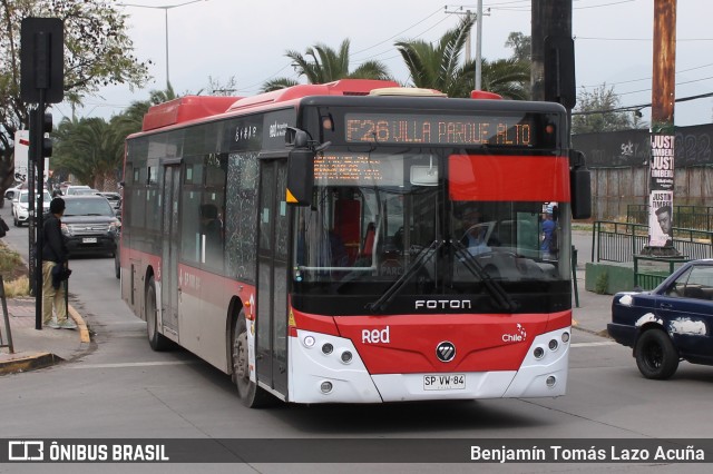 STU Santiago Transporte Urbano SPVW84 na cidade de Puente Alto, Cordillera, Metropolitana de Santiago, Chile, por Benjamín Tomás Lazo Acuña. Número da foto: #12493737.
