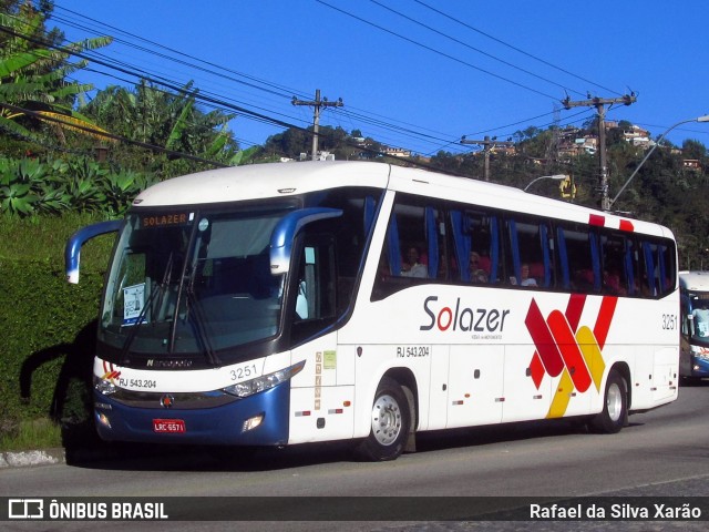 Solazer Transportes e Turismo 3251 na cidade de Petrópolis, Rio de Janeiro, Brasil, por Rafael da Silva Xarão. Número da foto: #12493759.