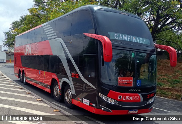 Lirabus 23102 na cidade de Campinas, São Paulo, Brasil, por Diego Cardoso da Silva. Número da foto: #12492855.
